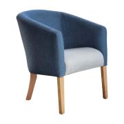 Dalcare Franklin Chair Natural Timber Frame Covered In Lustrell Charisma Vinyl