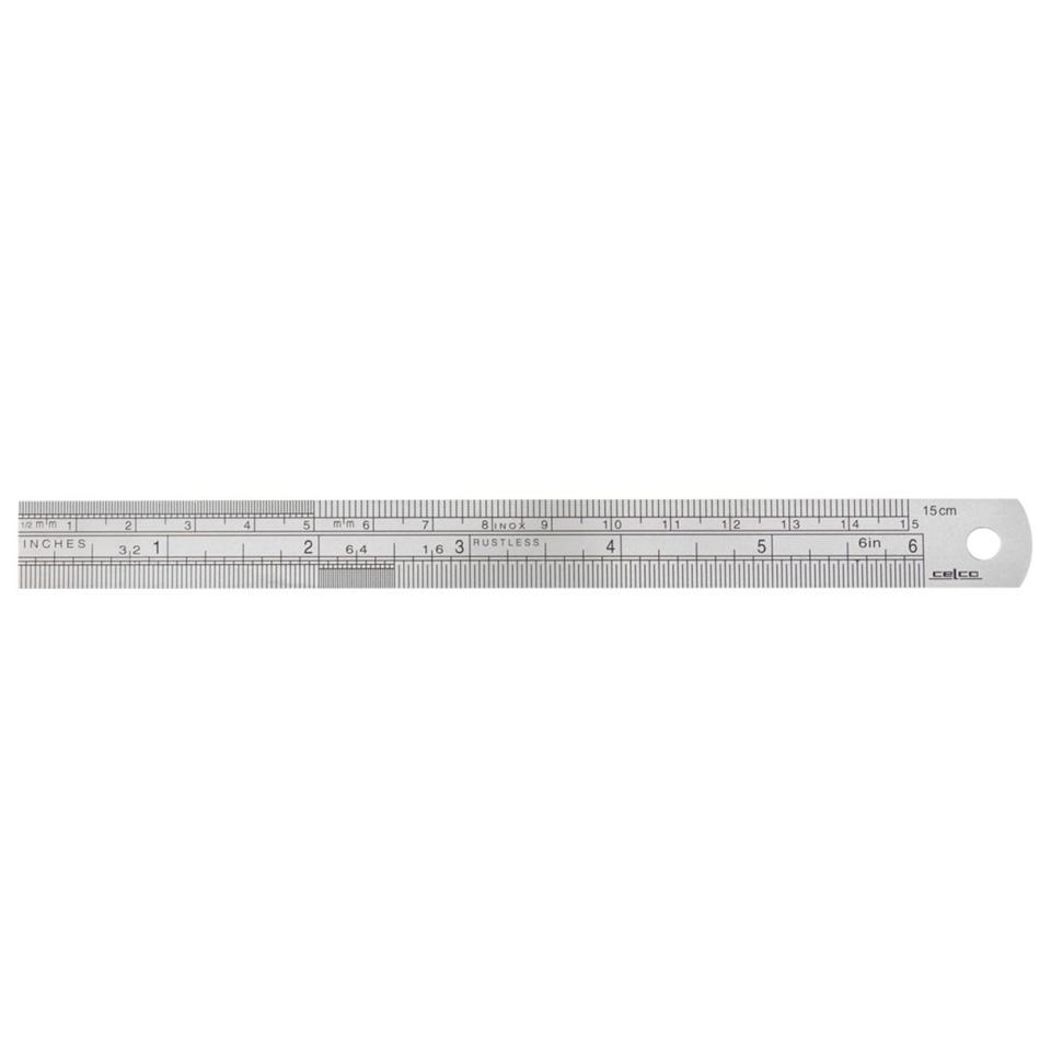 Celco 0180594 Stainless Steel Metal Ruler 150mm Each