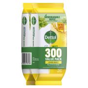 Dettol Biodegradable Disinfectant Wipes Lemon Burst Pkt300