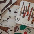 Thumbnail image of Timber Kids Aboriginal Easy-as-123 Timber Number Learning Tiles 12cm