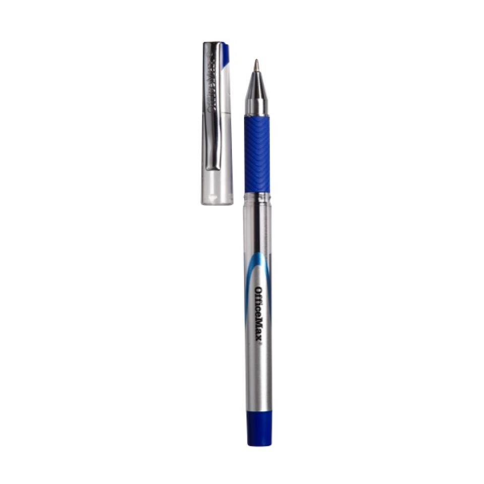 Officemax Blue Ballpoint Pen 1.0mm Rubber Grip | Winc