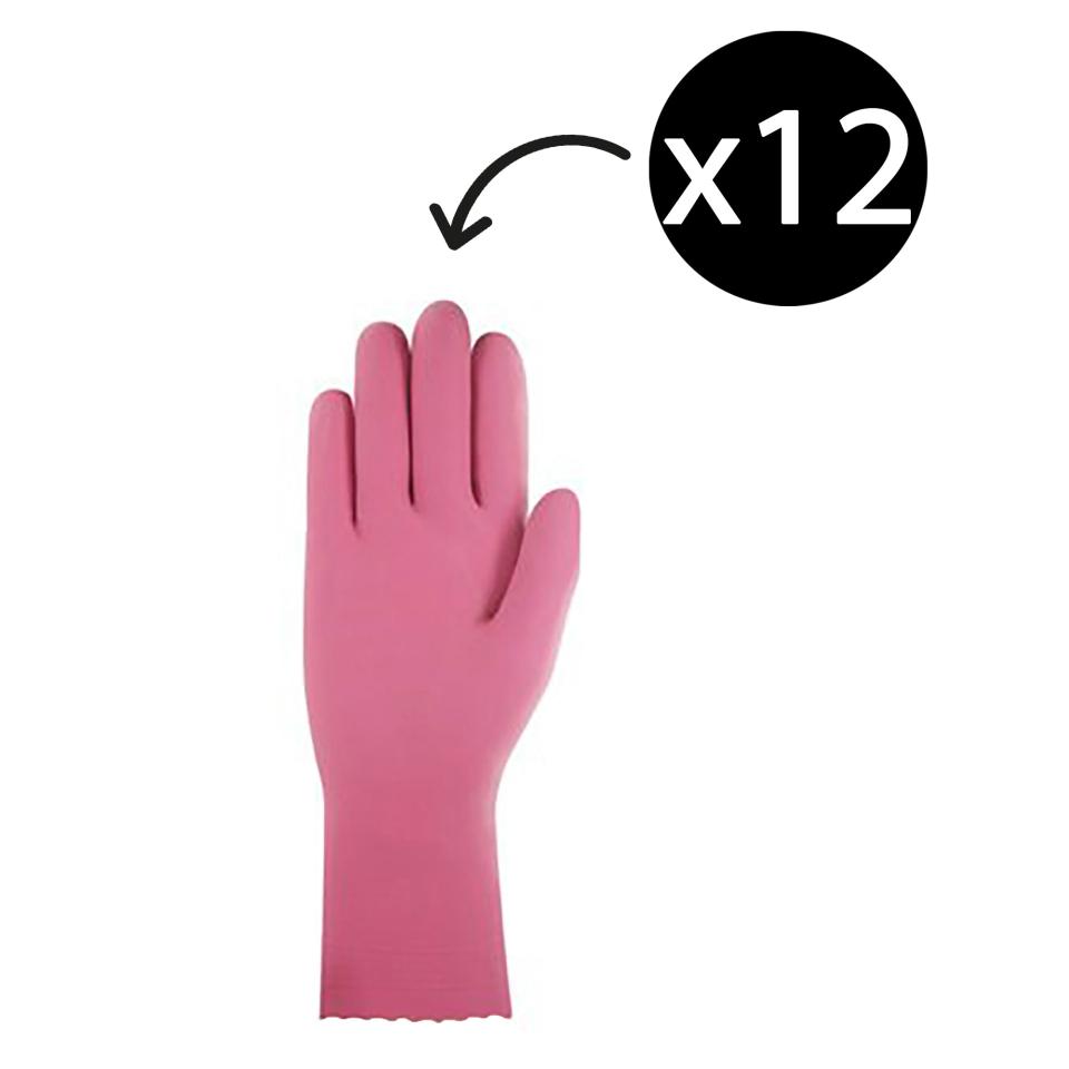 AlphaTec 87-352 Latex Silverlined Glove Pink Size 7 Pack 12