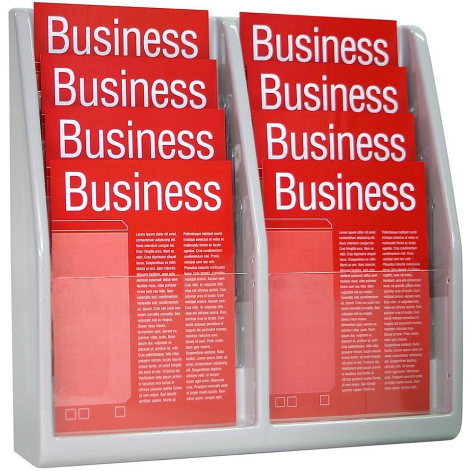 Esselte Brochure Holder 8 Compartments A4 Clear