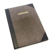 Staples Hardcover Addresses Notebook A4 Ruled 200 Page Grey