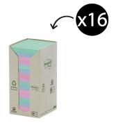 Post-It Notes Recycled 76 x 76mm Assorted Colours Pack 16
