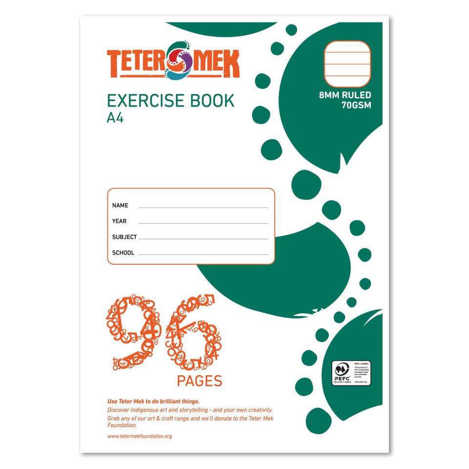Teter Mek Exercise Book A4 8mm 96 Page 70gsm