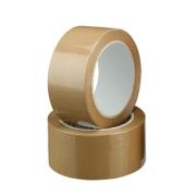 Staples Packaging Tape Pp30S Rubber 38mmx75m Brown Carton 48 Rolls