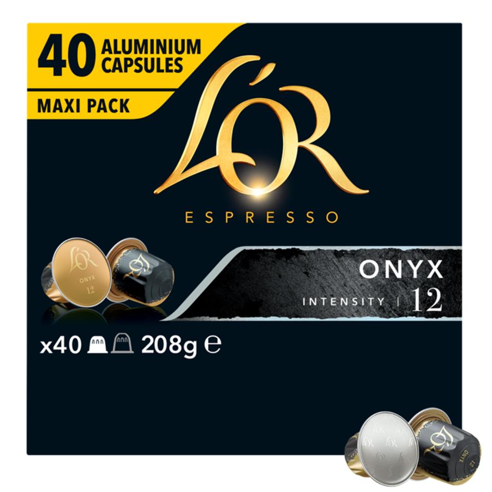L'OR Espresso Coffee Capsules Onyx Box 40