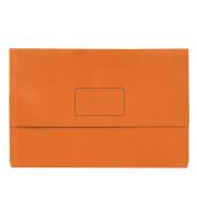 Marbig Slimpick Document Wallet Foolscap Orange Pack 10