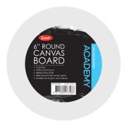 Jasart Academy Round Canvas Board 6 Inch White