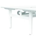 Thumbnail image of Buro Altri Height Adjustable B2B Desk 1500(W)x1600(D)x630-1280(H)mm Sq Leg White Fixed Cable Tray