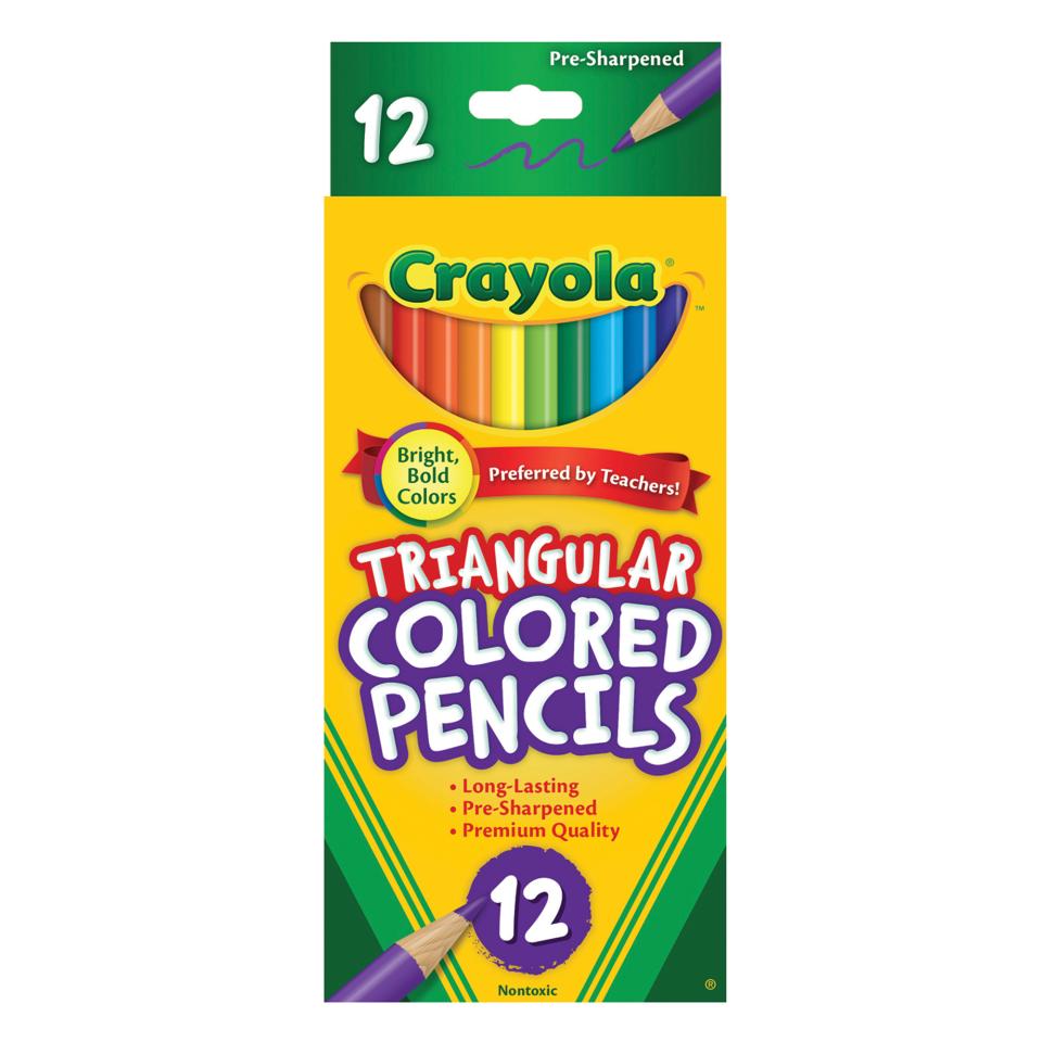 Triangular Colored Pencils: box of 12