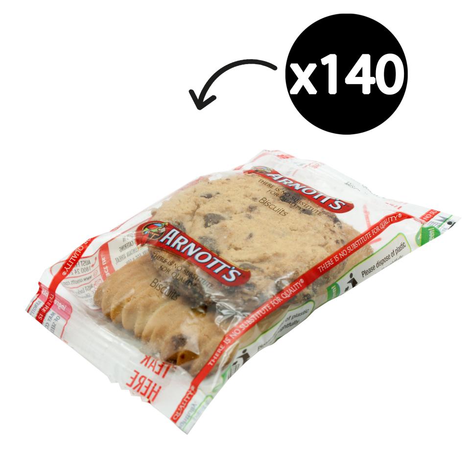Arnotts Farmbake Chocolate Chip & Scotch Finger Biscuits Portion Control Carton 140