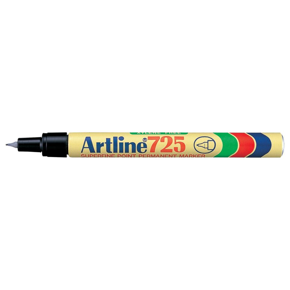 Artline 725 Permanent Marker Superfine 0.4mm Black