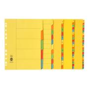 Marbig Dividers Manilla A4 Bright Colours Numbered 20 Tab