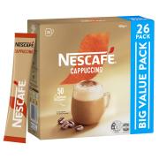 Nescafe Cafe Menu Coffee Sachets 12.5g Cappuccino Box 26