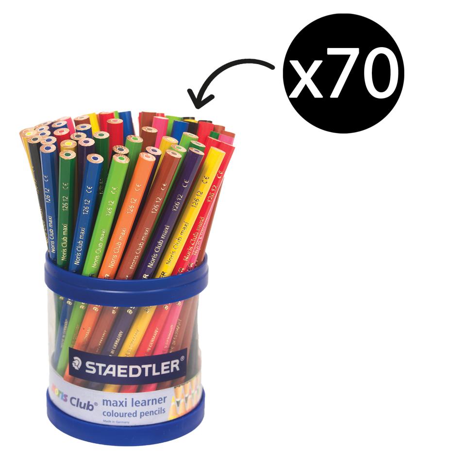 Staedtler Noris Maxi Learners Coloured Pencil Assorted Tub 70