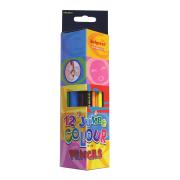 Belgrave Triangular Jumbo Coloured  Wooden Pencils Pack 12