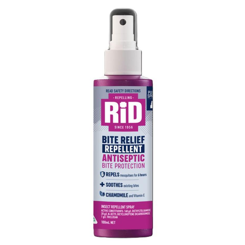 Rid RID Bite Relief Repellent Antiseptic 6-hour Pump Spray 100mL | Winc