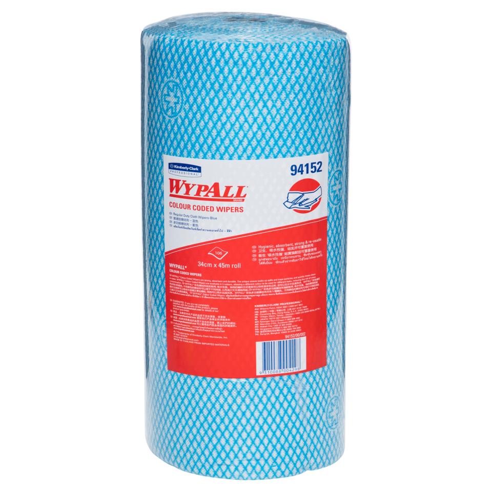 Wypall 94152 Colour Coded Cloth Blue Roll 106