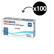 ProSafe LDPE Dispense Apron 710 x 1170mm White Pack 100