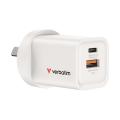 Thumbnail image of Verbatim Gan Charger 2 Port 35w USB A/c Pcr Au White