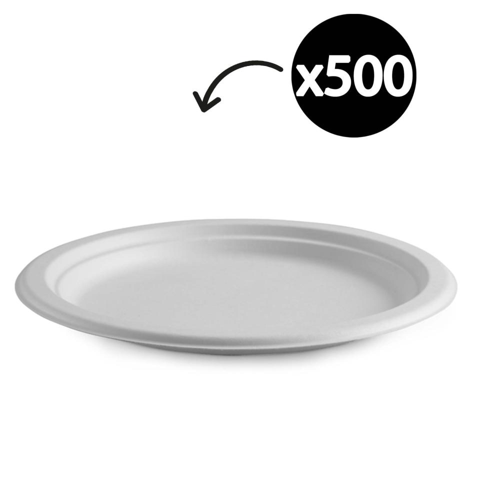 Biopak Biocane Round Plate 260mm White Carton 500