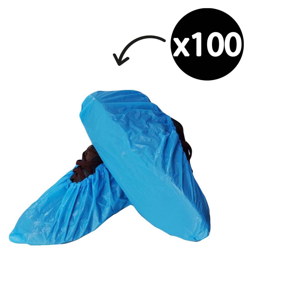 Disposable Shoe Cover CPE Blue Pack 100