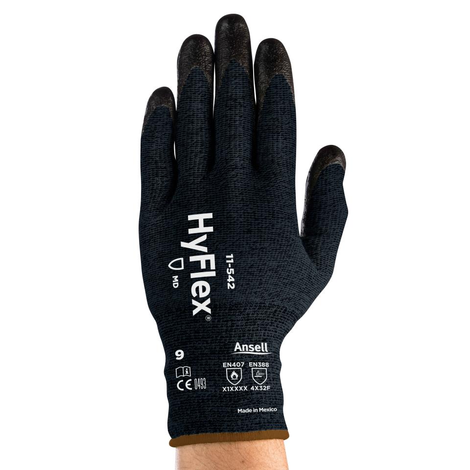 Ansell Hyflex 11-542 Nitrile Coated Level F Cut Protection Glove Pair