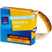 Avery Urgent Action Dispenser Labels Black/Orange - 64 x 19mm - 125 Labels