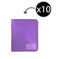 Thumbnail image of Marbig Zipper Binder W/tech Case A4 2 D-ring 25mm Purple Pack 10