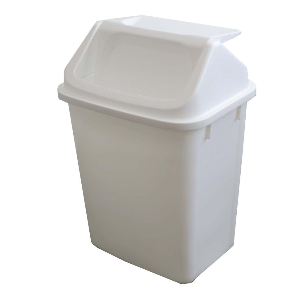 Compass Rectangular Swing Bin White 38L Each Winc
