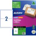 Thumbnail image of Avery Premium White Inkjet Laser Shipping Labels with AveryEco 2UP 50 Sheets 199.6 x 143.5mm L7168