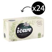 icare 100% Recycled Soft & Sustainable Facial Tissue Box 200 Ply 2 Carton 24