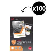 GBC Front Binding Cover A4 250 Micron Clear Pack 100