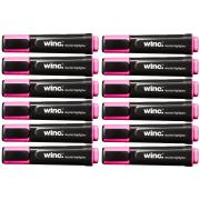 Winc Recycled Highlighter Chisel Tip 1.0-4.5mm Pink Box 12