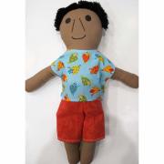 Kurrajong Aboriginal Products Contemporary Aboriginal Boy Doll Handmade Soft Fabric 38cm