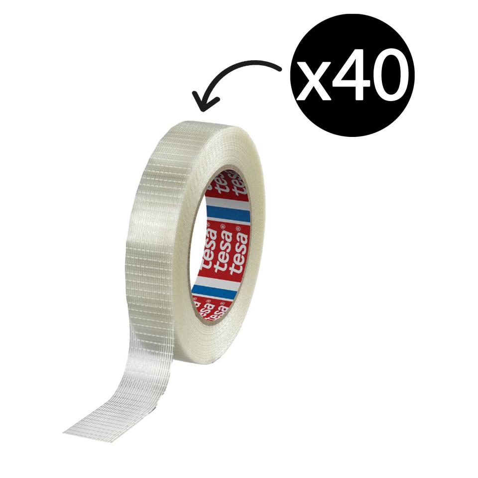Tesa 4559 Filament Tape Transparent 25mm X 50m Carton 40