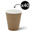 Thumbnail image of Detpak 8oz Ripple Refined Hot Cup Brown Pack 40