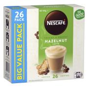 Nescafe Cafe Menu Hazelnut Latte Coffee Sachets 18g Box 26