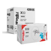 Wypall X50 Reinforced Blue Single Sheet Wipers 4209 8 Packs 600 Wipers Total