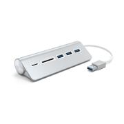 Satechi Aluminium USB 3.0 Hub & Card Reader - Silver