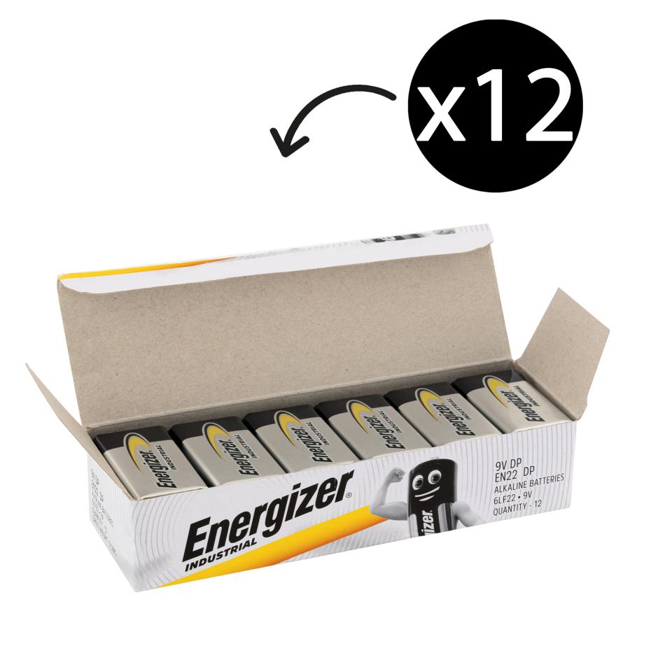 Energizer Industrial Alkaline Batterie 9V-E-Block 12er Pack