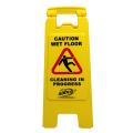 Thumbnail image of Sabco Wet Floor Cleaning In Progress Sign Sabc-2420a Small