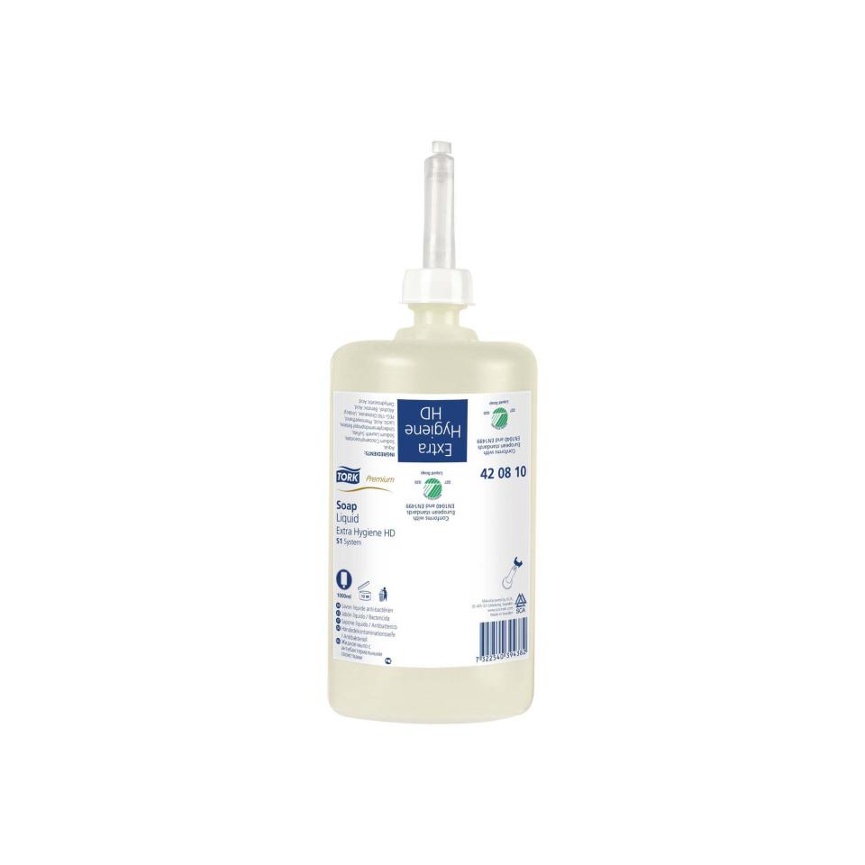 Tork 420810 Extra Hygiene Liquid Soap S1 1000 Does 1L Image