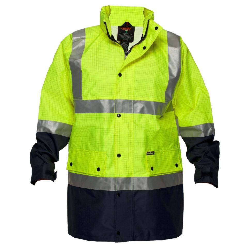 Prime Mover Hv370A Anti-Static Day/Night Jacket With Tape Yellow/Navy XL