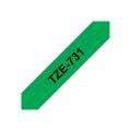 Thumbnail image of Brother Tape TZE-731 Black On Green Laminated
