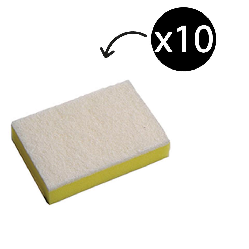Sabco Scourer Sponge 150 x 100mm White Pack 10