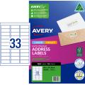 Thumbnail image of Avery Premium White Inkjet Laser Address Labels with AveryEco 33UP 50 Sheets 64 x 24.3mm L7157