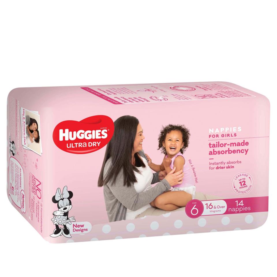 Huggies Junior Nappy Girl 16kg & Over Pack 30/Carton 3